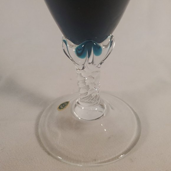 Vintage MCM Italy Empoli Turquoise Blue 14” Ewer Decanter Chipped Stopper RARE - Picture 11 of 16